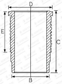 Гільза циліндра GOETZE 1467005000 (фото 1)