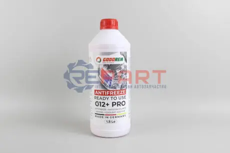 Антифриз G12+ RED (червоний) -38°C готовий (1.5L) (GERMANY) GOODREM R38G12PLUS-015 Купити в Україні
