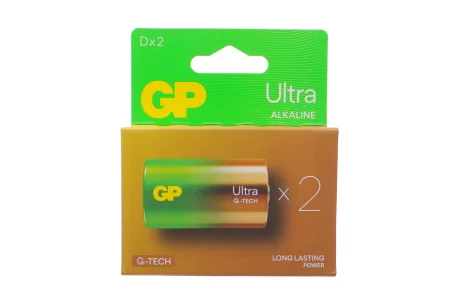 Батарейка Ultra Alkaline 1,5V (LR20) лужна 13AU21-SB2 блістер 2 шт в упаковці GP 4891199220166