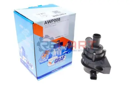 Фото Насос системи охолодження (додатковий) Skoda Rapid/VW Jetta 11-/Passat 10-14/Touran/Golf 06- GRAF (AWP008) зображення 1