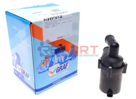 Насос системи охолодження (додатковий) Audi A3 03-/Skoda Octavia 96-/SuperB 08-15/VW Caddy 05 GRAF AWP012 Купити в Україні