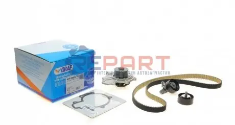 Комплект ГРМ + помпа Chevrolet Captiva/Cruze/Lacetti/Nubira 2.0D/CDI 06- (151x22) (PA1068) GRAF KP10681 Купити в Україні