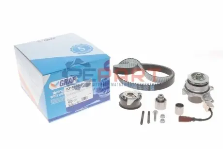 Фото 1 — Комплект ГРМ + помпа Audi A3-A6/Skoda Octavia/VW Caddy/Golf/Passat 1.6-2.0TDI 12-(145x25)(PA1360A-8) GRAF (KP1360-2) Фото Комплект ГРМ + помпа Audi A3-A6/Skoda Octavia/VW Caddy/Golf/Passat 1.6-2.0TDI 12-(145x25)(PA1360A-8) GRAF (KP1360-2) зображення 1