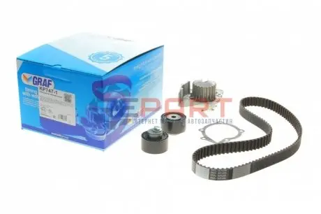 Комплект ГРМ + помпа Citroen/Peugeot 2.0HDI 99-06/Fiat Scudo/Ducato 2.0JTD 01-06 (141x25.4) (PA747) GRAF KP7471 Купити в Україні