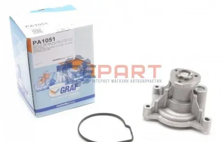 Помпа води Audi A1/A3/Skoda Octavia/SuperB/Rapid/VW Golf V/VI/Passat 1.4TFSI/TSI 07- (B/B) (7 лоп) GRAF PA1051 Купити в Україні