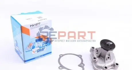 Помпа води Opel Astra H/J 04-10/Corsa D 06-14/Zafira B 08-15/Meriva 1.7CDTI/1.6 Turbo (R/B) (8 лоп) GRAF PA1077 Купити в Україні
