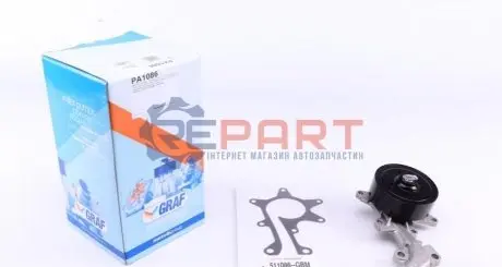 Помпа води Toyota Corolla/Auris/Yaris/Urban Cruiser 1.3/1.33 07- (R/B) (6 лоп) GRAF PA1086 Купити в Україні