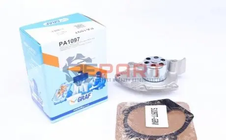 Фото Помпа води Renault Megane/Laguna/Scenic/Nissan Primera 1.9 dCi 02- (B/B Ext.) (10 лоп) (покращена) GRAF (PA1097) зображення 1