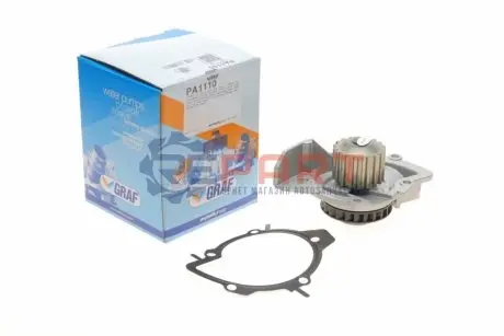 Помпа води Citroen C4/C5/C8/Jumpy/Fiat Scudo/Peugeot 308/407/Ford Focus 2.0HDI 06- (18z)(B/B)(24лоп) GRAF PA1110 Купити в Україні