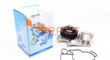 Помпа води BMW 1/2/3/4/5/X1/X3/X5 1.6d/2.0d/xDrive/3.0d 09- (B/B) (6 лоп) (6 кан) GRAF PA1164 Купити в Україні