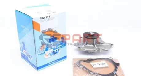 Помпа води Hyundai ix35/Tucson/Santa Fe II/III/Kia Sportage/Sorento 2.0/2.2 CRDi 09- (R/B) (7 лоп) GRAF PA1174 Купити в Україні