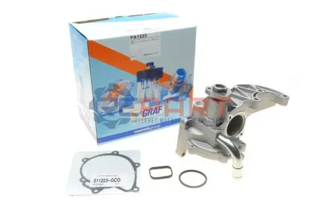 Помпа води Chevrolet Captiva 2.2D 11-/Cruze 2.0CDI 09-/Opel Antara 2.2CDTi 10-15 (R/B) (10 лоп.) GRAF PA1223 Купити в Україні