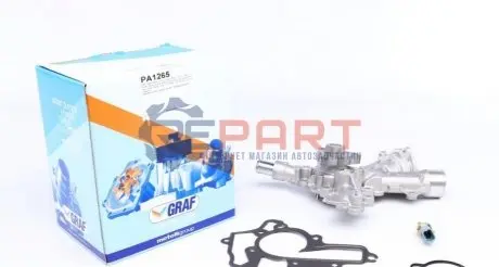 Помпа води Opel Astra G/H/Corsa C/D 1.2 16V/1.4 00-14/Combo 1.4 16V 05- (B/B) (8лоп) (з датчиком t) GRAF PA1265 Купити в Україні