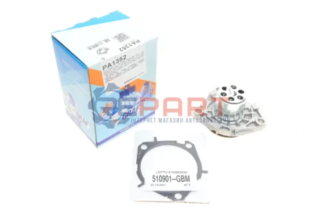 Помпа води Fiat Doblo/Opel Combo/Astra H/J/Zafira B/C/Vectra 1.6/1.9/2.0CDTI 10- (Зовнішній) (7 лоп.) GRAF PA1352 Купити в Україні