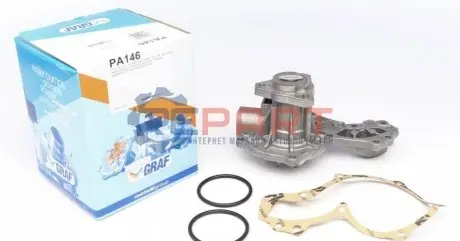 Помпа води Audi 80/100/VW Golf I/Jetta I/Passat/T2/T3 1.3-1.7/1.6D/TD 72-92 (B/B) (6лоп) GRAF PA146 Купити в Україні