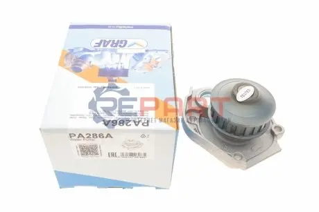 Фото Помпа води Fiat Palio 1.2 96-/Panda 0.8-1.1 86-04/Punto 1.1-1.2 93-00/Tipo 1.1 86-93 (20z)(B/B)(8л) GRAF (PA286A) зображення 1