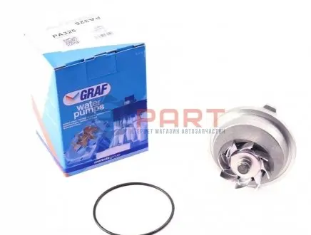 Помпа води Opel Astra F/Kadett E/Omega A/Vectra A/Ascona C 1.6/1.8/2.0 84-98 (21z) (B/B) (8 лоп) GRAF PA325 Купити в Україні