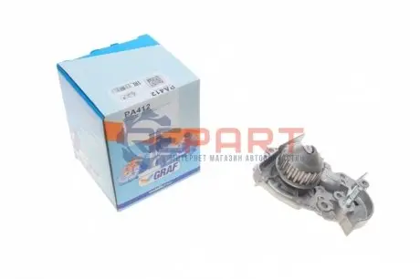 Помпа води Renault 19 1.2/1.4 88-95/Clio/Rapid 1.2/1.4 90-98 (20z) (B/B) (8 лоп) GRAF PA412