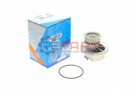 Помпа води Opel Astra F/G/Combo/Corsa A/B/Kadett D/E/Vectra 1.4/1.6/i/Si 79-04 (19z) (B/B) (8 лоп) GRAF PA442 Купити в Україні