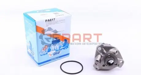 Помпа води VW Golf/Jetta/Passat/T4 2.8/2.8-2.9 VR6/3.2 92-06/Ford Galaxy 2.8 VR6 96-01 (R/B) (8 лоп) GRAF PA617