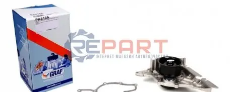 Фото 1 — Помпа води Audi A4-A8/VW Passat 2.4/2.6/2.8 95-05/Audi 80 2.6/2.8 91-96 (R/B) (5 лоп) (h шківа=32мм) GRAF (PA618A) Фото Помпа води Audi A4-A8/VW Passat 2.4/2.6/2.8 95-05/Audi 80 2.6/2.8 91-96 (R/B) (5 лоп) (h шківа=32мм) GRAF (PA618A) зображення 1