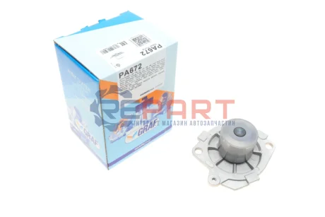 Фото Помпа води Fiat Doblo 1.9D/JTD 01-/Opel Astra H/Vectra C/Zafira B 1.9CDTI 04-10 (B/B) (7 лоп.) GRAF (PA672) зображення 1