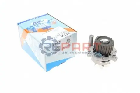 Насос воды Skoda Octavia/VW Caddy/Golf 1.9TDI/SDI 96-05 (19z)(R/B)(7 лоп)(h шкива=28.9mm/d имп=64mm) GRAF PA731 Купить в Украине