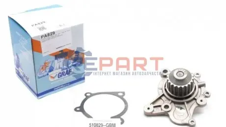 Фото 1 — Помпа води Hyundai Accent/Elantra/Santa Fe/Tucson/Kia Sportage 1.5/2.0CRDI 01-08 (20z) (R/B) (6 лоп) GRAF (PA829) Фото Помпа води Hyundai Accent/Elantra/Santa Fe/Tucson/Kia Sportage 1.5/2.0CRDI 01-08 (20z) (R/B) (6 лоп) GRAF (PA829) зображення 1