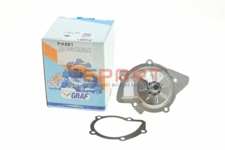 Помпа води Citroen C4-C8/Jumpy 2.0-2.2HDi/Fiat Scudo 2.0D/Ford Focus 2.0TDCI 01- (19z)(B/B)(8лоп) GRAF PA861 Купити в Україні