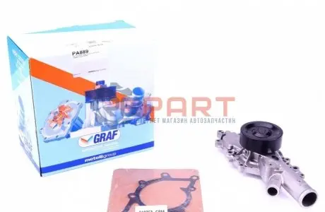 Помпа води MB S-class (W220)/E-class (W211/S211) 3.2 CDI 02-09 (R/B) (8 лоп) GRAF PA889 Купити в Україні