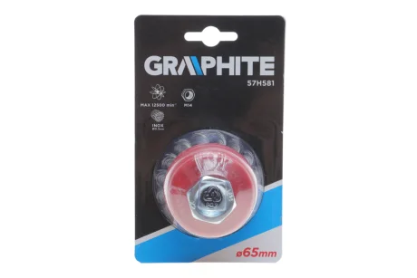 Щітка торцева Ø65 мм M14 GRAPHITE 57H581