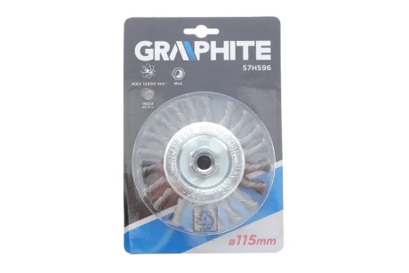 Щітка дискова Ø115 мм M14 GRAPHITE 57H596
