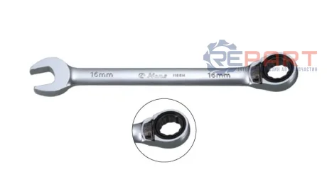 (EN) Ratchet combination wrench 12-кутна 10 мм, тип: пряме, довжина: 158 мм HANS 1166M10