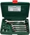 (EN) Ratchet combination wrench комплектація 10 шт, 12-кутна / HEX: 8, 10, 12, 13, 17, 19 мм, у пластиковій валізі HANS (16651MB) зображення 1