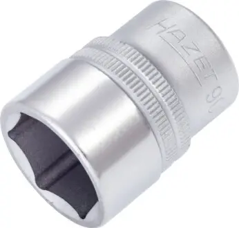 Насадка 1/2" (12,5 мм), 6-кутна, розмір насадок 6/12-кутних (мм): 21 мм, довжина: 38 мм, обробка: хромований HAZET 90021