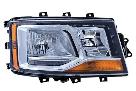 Фара Прав (2*H7/H21W/LED, електричн, з мотором, включає денні ходові вогні, колір відбивача: хром) SCANIA G II, L, P II, R II, S 06.17 HELLA 1EH014541061