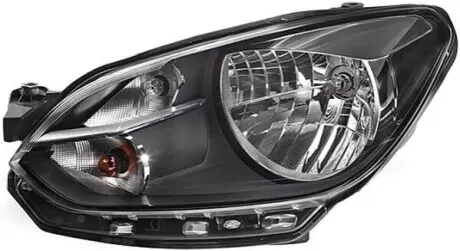 Фара Прав (H4/PY21W/W21, електричн, з мотором, колір відбивача: чорн) VW UP 07.16 HELLA 1EJ010670021