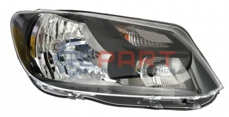 Фара Прав (H4/P21W/PY21W, електричн, з мотором, колір повороту: прозор) VW CADDY III 06.13-03.16 HELLA 1EL010551121 Купити в Україні