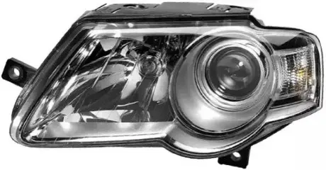 Фара Прав (H7/H7/W5W, електричн, з мотором, з лампочкою) VW PASSAT B6 03.05-11.10 HELLA 1EL247014021