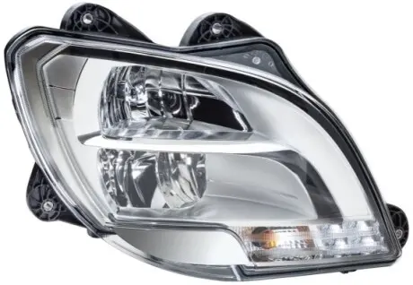 Фара Прав (H1/LED/P21W, ручн, без мотора, включає денні ходові вогні, колір відбивача: хром, колір повороту: прозор) DAF CF, XF 106 10.12 HELLA 1EX010116721
