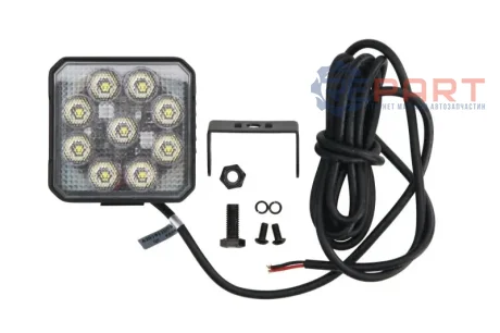 Робоча лампа (LED, 12/24В, 31Вт, 3000лм, кількість LED діодів: 9, довжина: 3000мм, висота: 101мм, ширина: 114мм, глибина: 45мм, довжина провода: 3м, розсіяне світло з датчиком температури) HELLA 1GA357112012