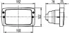 Елемент фари (Робочий прожектор) H3 CATERPILLAR M312, M315, M318, M320 JOHN DEERE 6610, 6810, 6910 HELLA (1GB006213101) зображення 3