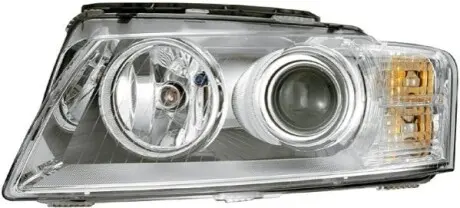 Фара Прав (D2S/H8/P21W/W5W, електричн, з мотором, з лампочкою) AUDI A8 D3 10.02-12.09 HELLA 1ZS009236541