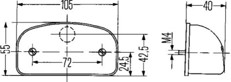 Фонарь освещения номерного знака HELLA 2KA001386231