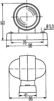 Габаритний ліхтар HELLA 2XS955031001 (фото 1)