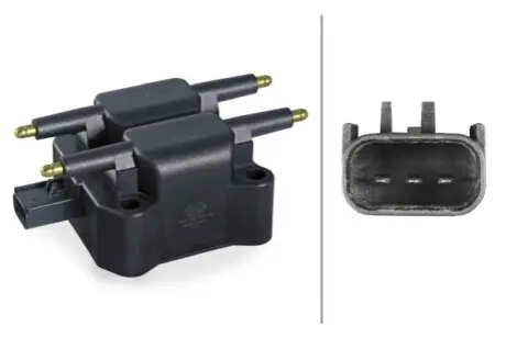 Катушка зажигания CHRYSLER PT CRUISER, VOYAGER IV MINI (R50, R53), (R52) MITSUBISHI ECLIPSE I, ECLIPSE II, LANCER VII, OUTLANDER I 1.6-3.3 04.91-12.13 HELLA 5DA358057151