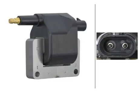 JEEP Котушка запалювання Cherokee/Grand Cherokee, Wrangler I/II 2.5/5.2 91-07 HELLA 5DA 358 168-711 Купить в Украине