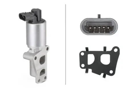 Клапан EGR FIAT STILO OPEL ASTRA G, ASTRA H, ASTRA H GTC, MERIVA A, VECTRA C, VECTRA C GTS, ZAFIRA B 1.6 03.00-09.12 HELLA 6NU010171441