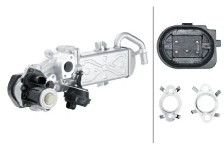Клапан EGR AUDI A3, Q3, TT SEAT ALHAMBRA, ALTEA, ALTEA XL, IBIZA IV, LEON SKODA OCTAVIA II, SUPERB II, YETI VW BEETLE, CADDY III, CADDY IV, CC B7, EOS, GOLF PLUS V 1.4D/1.6D/2.0D 05.03-12.22 HELLA 6NU 358 167-001