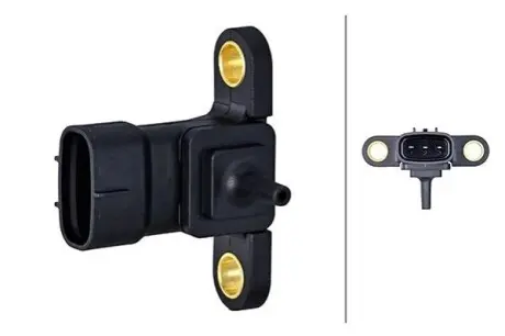 Датчик тиску у впускному колекторі (3 pin) TOYOTA AURIS, COROLLA, DYNA, HIACE V, HILUX VI, HILUX VII, LAND CRUISER PRADO, YARIS 1.4D/2.5D/3.0D 07.01 HELLA 6PP358152711